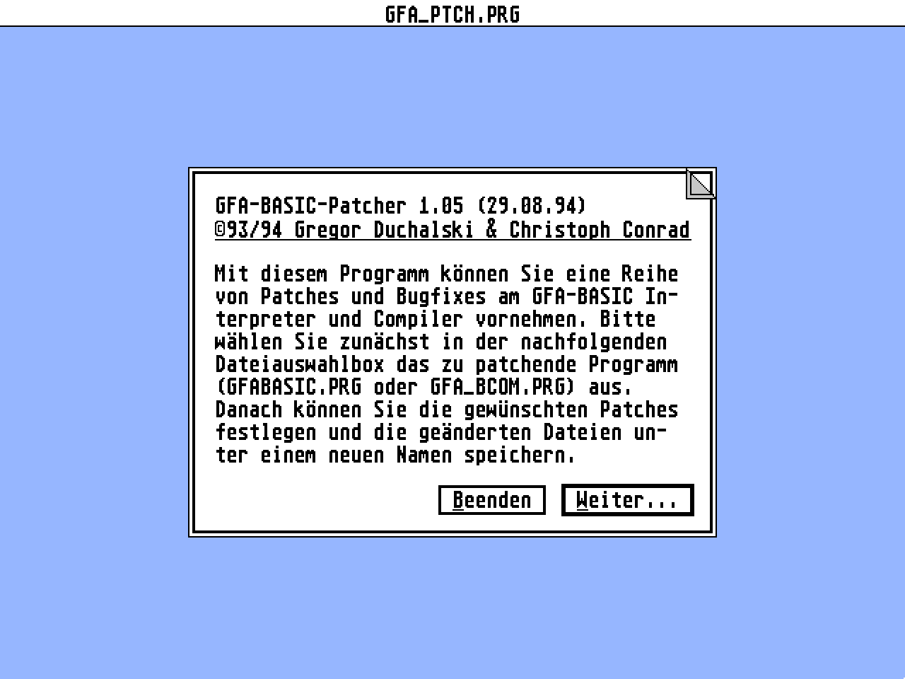 GFA BASIC Patcher — screenshot 1